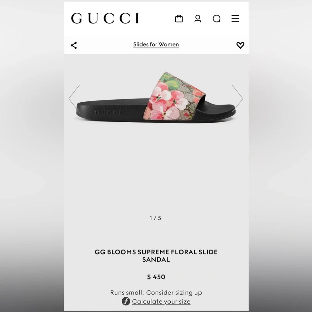 Women Gucci Slide Sandal - Picture 1 of 5